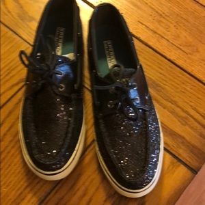 Sperry Top Sider Black Glitter